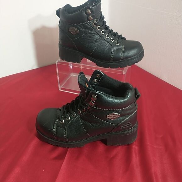 Harley-Davidson Women's 4" Tyler Riding Boot Boot Black D84280 Size 5.5 - Picture 3 of 12